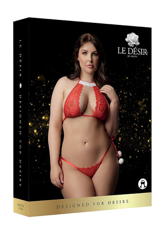 Shots Snow Angel Womens Sexy Lace Lingerie Set Red - Bras and Bra Sets