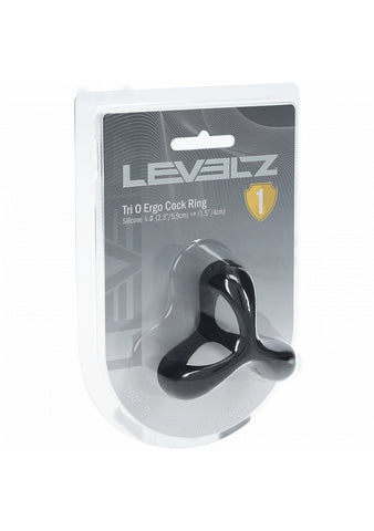 Shots LEVELZ Tri O Ergo Silicone Cock and Balls Rings - Stretchy Cock Rings