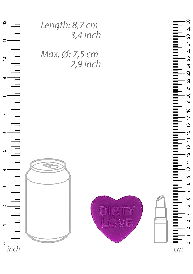 Shots Toys Dirty Love Heart Soap Lavender Scented Bar - Party Gifts and Novelties