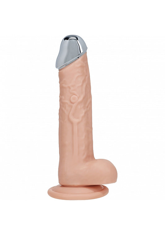 Shots REALROCK Metal Head 7 Inch Realistic Vibrating Dildo - Vibrating Dildos
