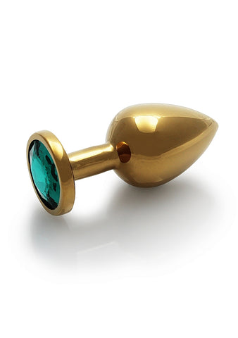 Shots Toys Round Gem Metal Butt Plug Medium - Butt Plugs