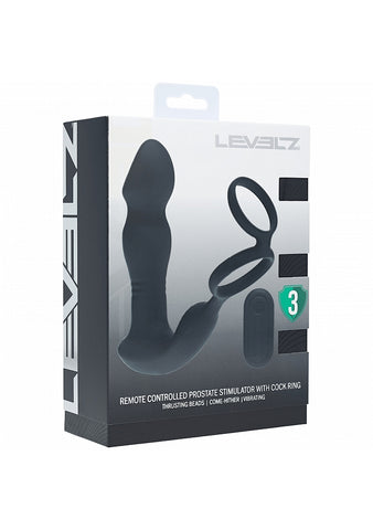 LEVELZ Remote Controlled Prostate Stimulator with Cock Ring - Prostate Toys