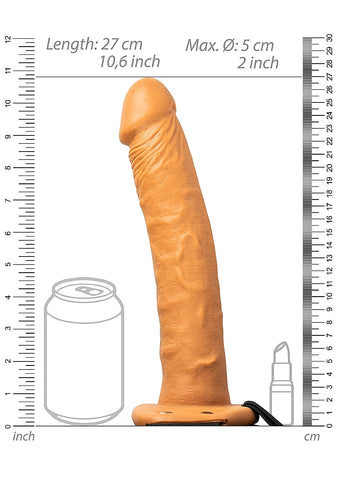 Shots Toys Realrock Hollow Strapon without Balls 24.5 cm - Strap On Sextoys