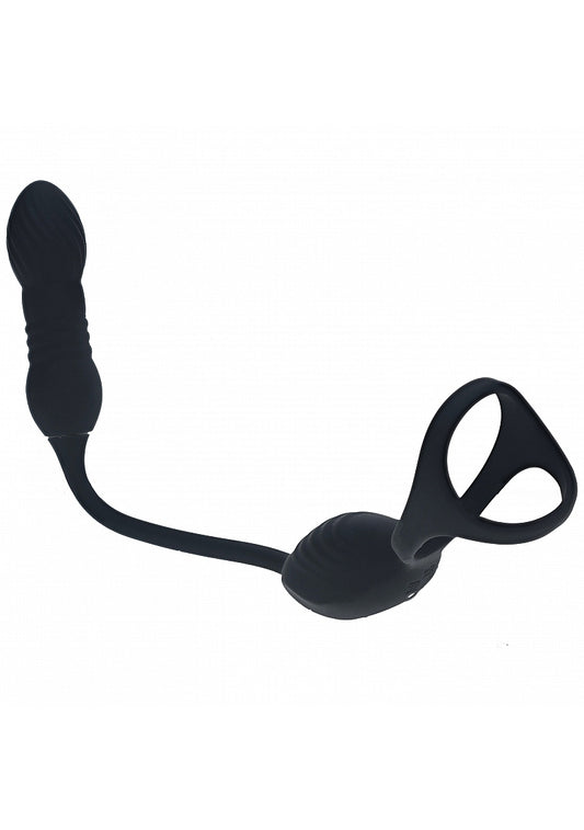 LEVELZ Vibrating TriO Cock Ring with P-Spot Stimulator Vibrating Cock Rings
