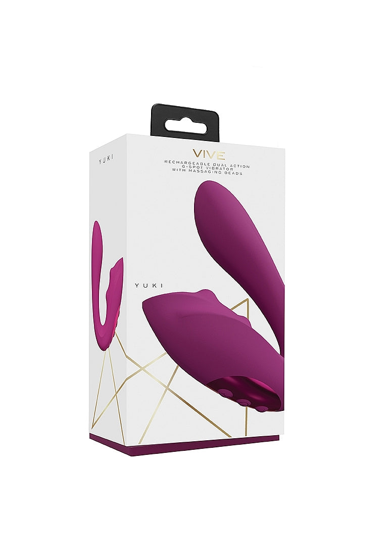 Shots Vive Yuki Dual G-Spot Silicone Vibrator with Beads - G-Spot Vibrators