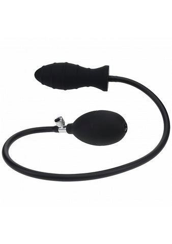 Shots LEVELZ Ribbed Silicone Inflatable Anal Plug - Butt Plugs