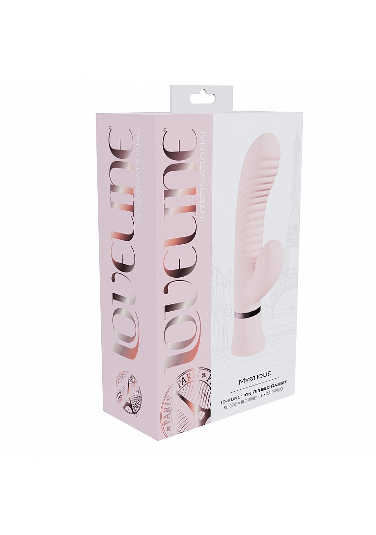 Shots Loveline Mystique 10 Speed Ribbed Rabbit Vibrator - Rabbit Vibrators
