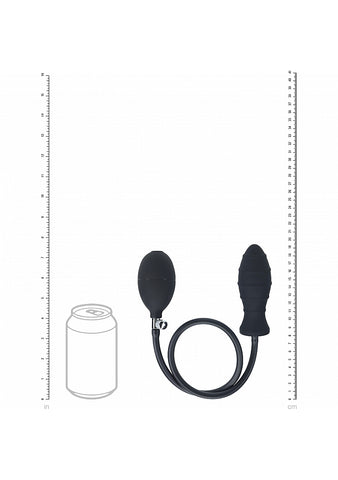 Shots LEVELZ Ribbed Silicone Inflatable Anal Plug - Butt Plugs