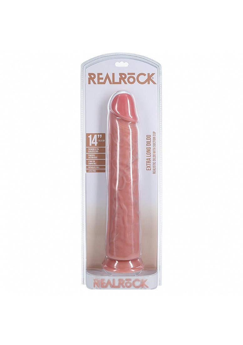 RealRock Extra Large Straight Dildo without Balls 14 Inch - Realistic Dildos