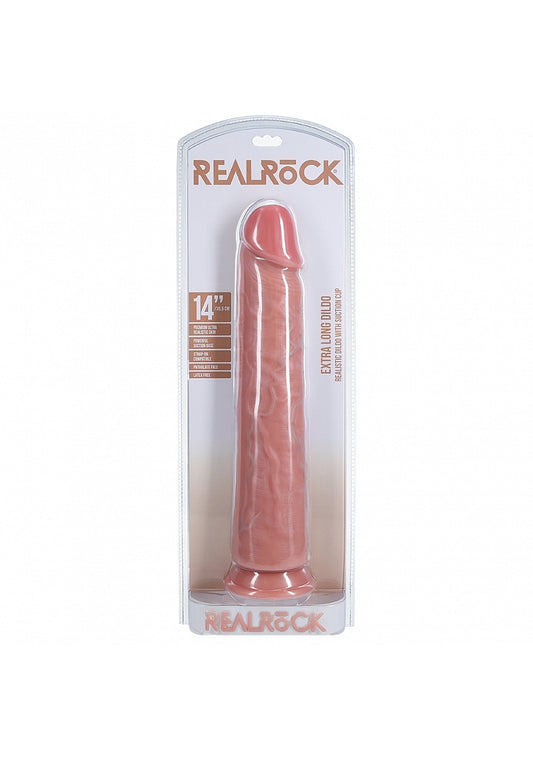 RealRock Extra Large Straight Dildo without Balls 14 Inch - Realistic Dildos