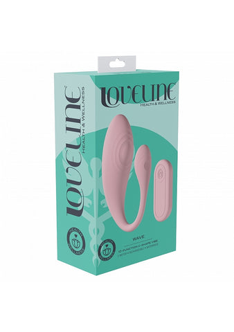 Shots Toys LOVELINE Wave C-Shaped Vibrator with Remote - G-Spot Vibrators