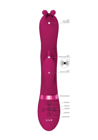 Shots Gada Triple Action Vibrating Rabbit with PulseWave - Rabbit Vibrators