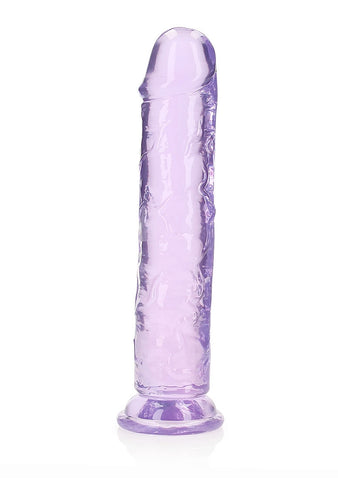 Realrock Crystal Clear 10 Inch Dildo Straight No Balls - Realistic Dildos