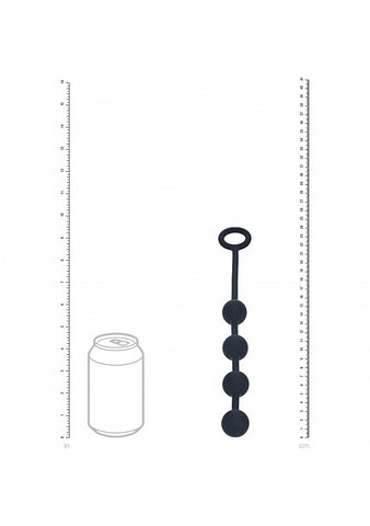 Shots LEVELZ Round Silicone Anal Balls Black - Anal Beads and Balls