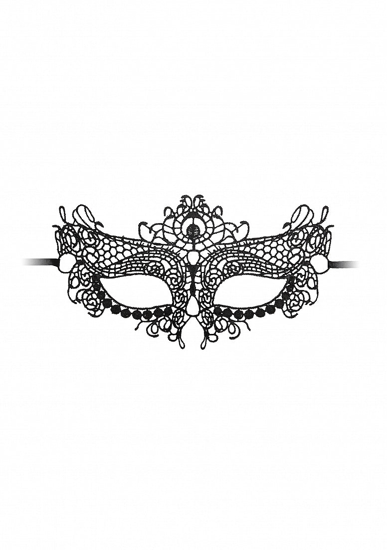 Shots Queen Easy To Wear Bondage Lace Mask - Masks And Blindfolds