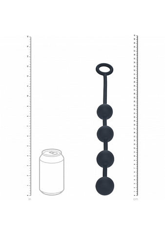 Shots LEVELZ Round Silicone Anal Balls Black - Anal Beads and Balls