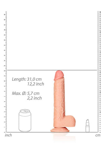 Realrock Straight Realistic Dildo with Balls Flesh - Realistic Dildos