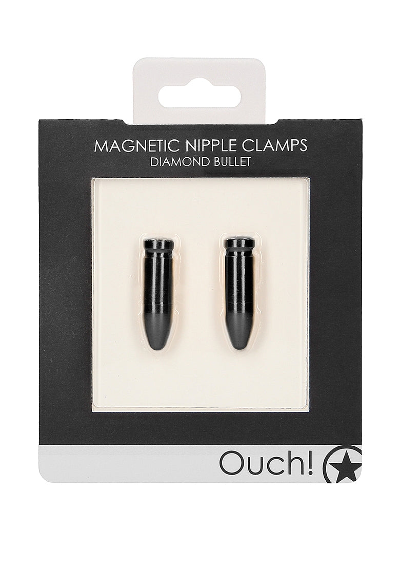 Shots Tosy Diamond Bullet Magnetic Nipple Clamps - Nipple and Clit Clamps