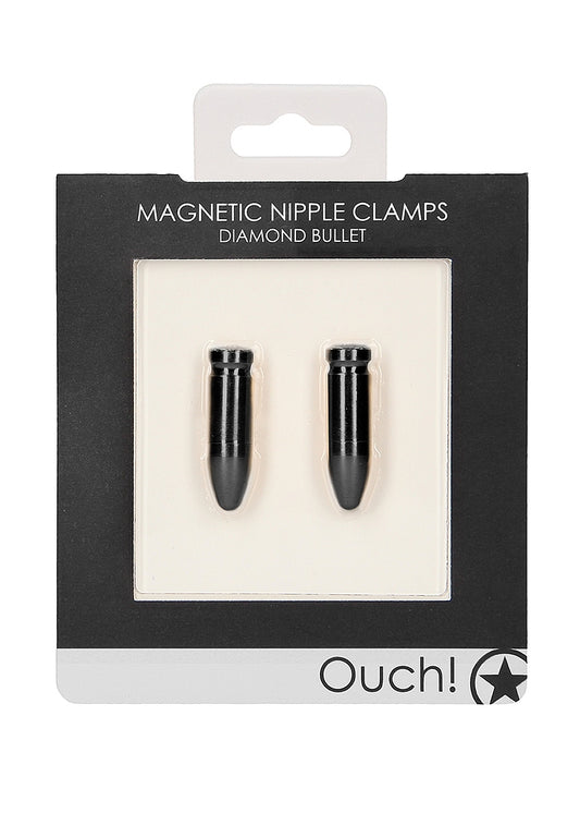 Shots Tosy Diamond Bullet Magnetic Nipple Clamps - Nipple and Clit Clamps