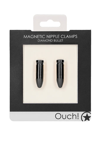 Shots Tosy Diamond Bullet Magnetic Nipple Clamps - Nipple and Clit Clamps