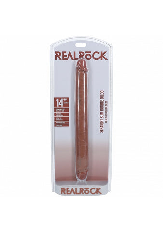 REALROCK 35 cm Slim Double Ender Realistic Dildo - Double Ender