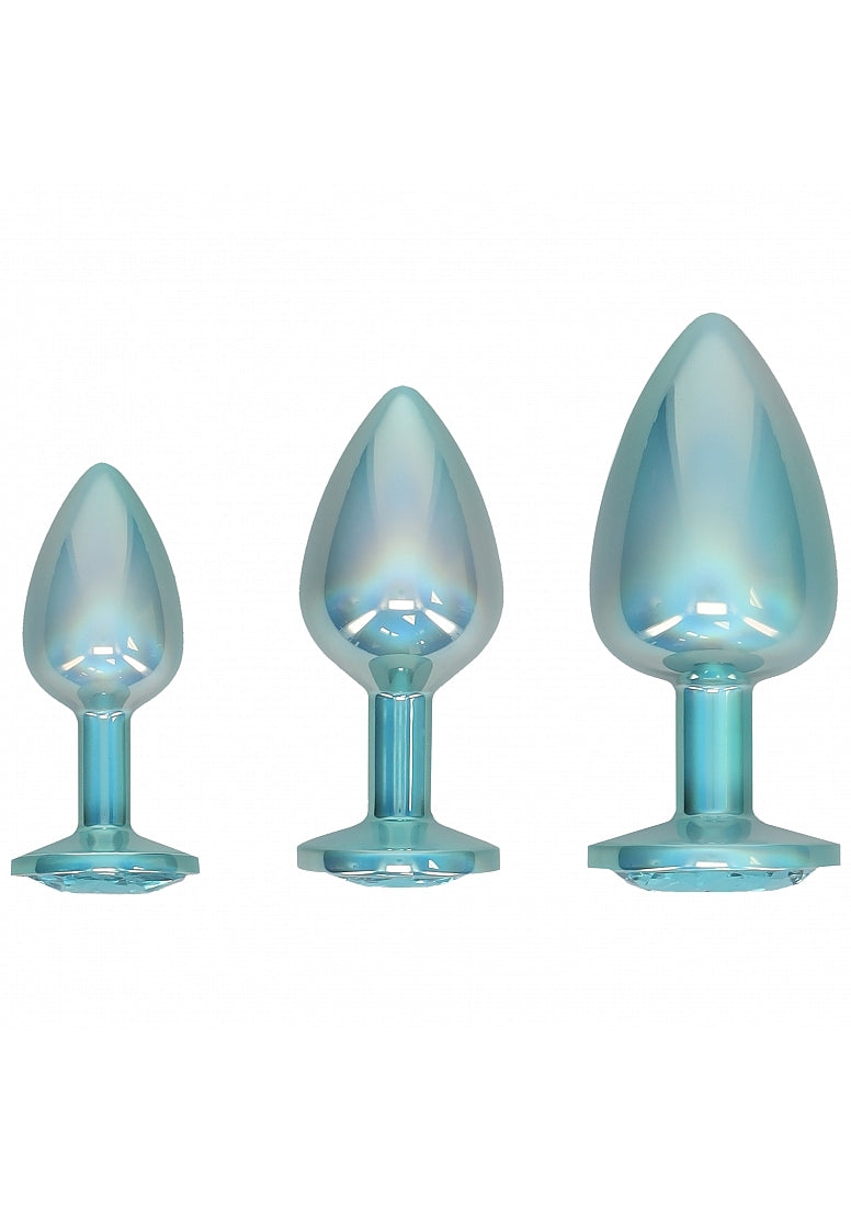 OUCH! Paris Collection Metallic Butt Plugs with Gem Bases Butt Plugs