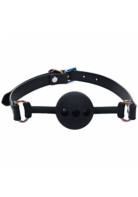 Shots Ouch! Venice Collection Silicone Bondage Ball Gag - Bondage Gags and Bits