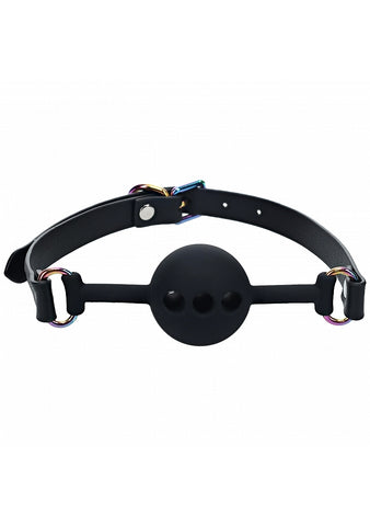 Shots Ouch! Venice Collection Silicone Bondage Ball Gag - Bondage Gags and Bits