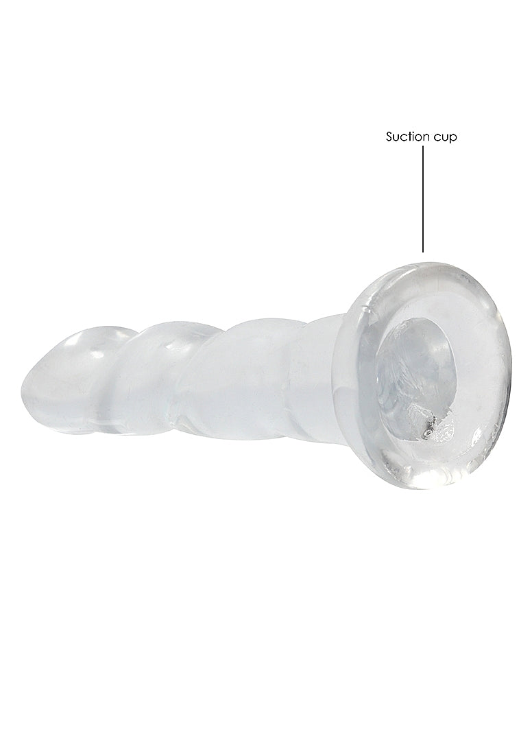Realrock Crystal Clear Non Realistic Suction Cup Dildo 13cm - Non-Realistic Dildos