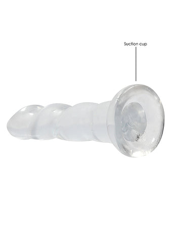 Realrock Crystal Clear Non Realistic Suction Cup Dildo 13cm - Non-Realistic Dildos