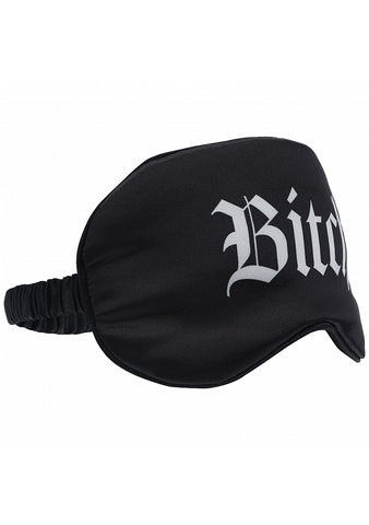 Shots Toys OUCH! Satin Bitch Printed Eye Mask - Masks And Blindfolds