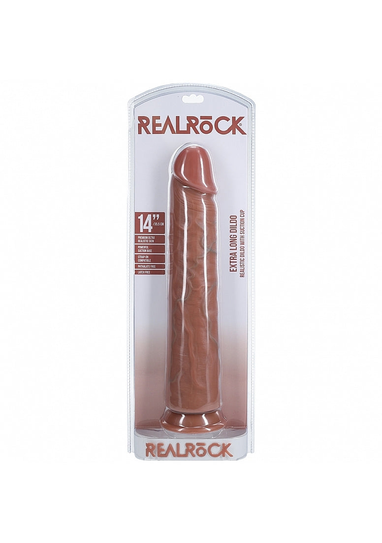 Realrock Extra Large No Balls Realistic Skin Dong 35.5cm Realistic Dildos
