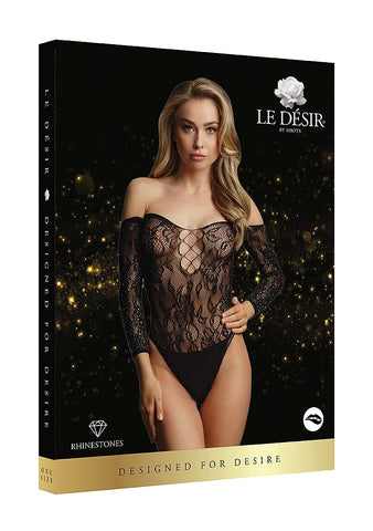 Shots Wonder Rhinestone Sexy Womens Bodysuit OS - Teddies and Bodysuits