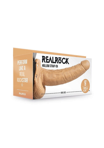 Shots Toys RealRock Hollow Strapon with Balls 23 cm - Strap On Sextoys