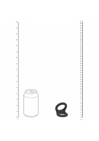 Shots LEVELZ Double O Silicone Cock and Balls Rings Black - Stretchy Cock Rings