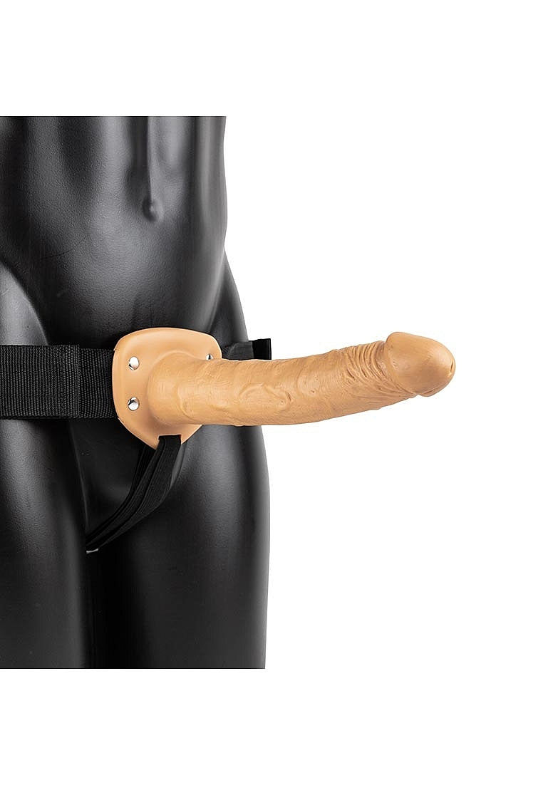 Shots Toys Vibrating Hollow Strapon without Balls 24.5 cm - Strap On Sextoys
