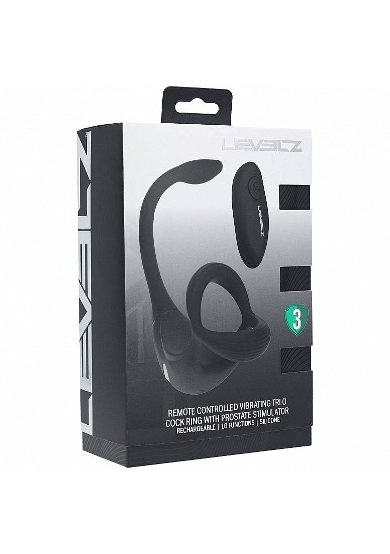 LEVELZ Vibrating TriO Cock Ring with Prostate Stimulator Vibrating Cock Rings