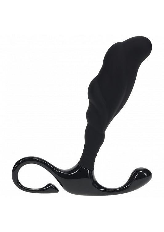 Shots LEVELZ Rippled with Hard Loop Prostate Massager Black Small Prostate Toys