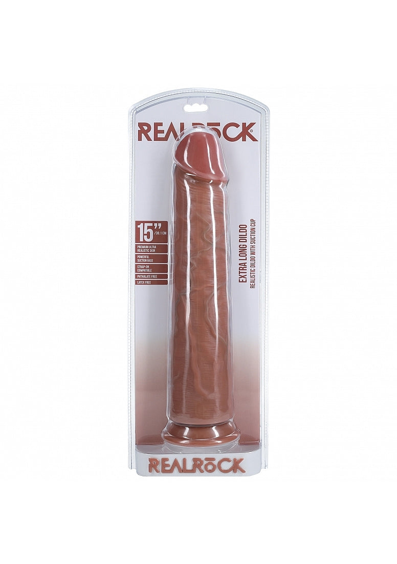 Realrock Extra Large No Balls Realistic Skin Dildo 38cm Realistic Dildos