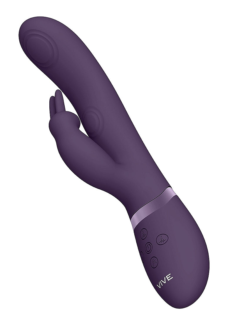 Shots May Rechargeable Silicone Dual Pulse Wave Rabbit Vibe - Rabbit Vibrators