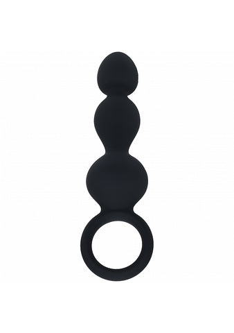 Shots LEVELZ Beaded Silicone Anal Probe with Loop - Anal Beads and Balls