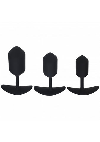 Shots LEVELZ 3 Pack Silicone Weighted Anal Plug Training Set - Butt Plugs