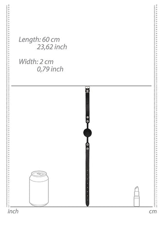 Shots Silicone Ball Gag with Adjustable Bonded Leather Straps - Bondage Gags and Bits
