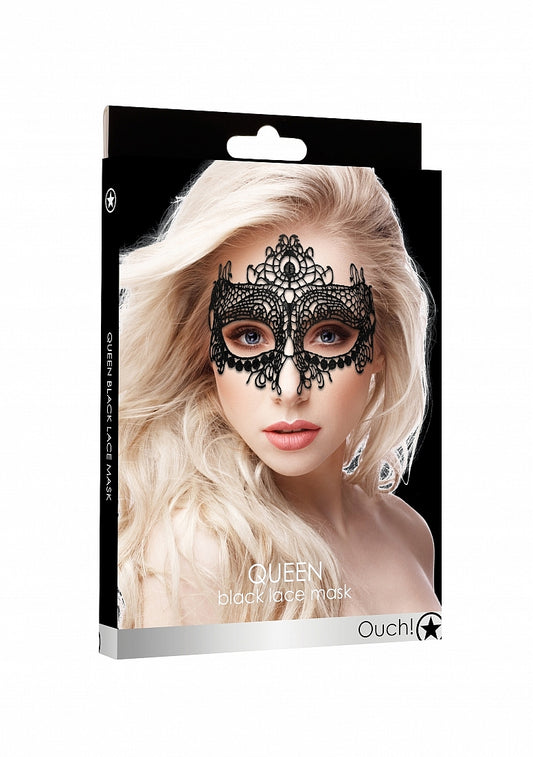 Shots Queen Easy To Wear Bondage Lace Mask - Masks And Blindfolds