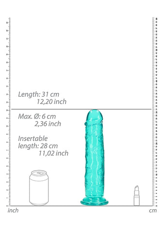 Shots Toys 11 Inch Crystal Clear Straight No Balls Dildo - Realistic Dildos