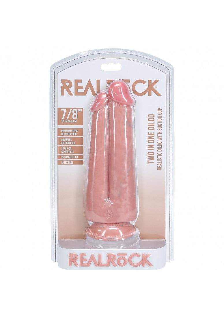 RealRock Ultra Realistic Skin Two in One Dildo 7/8 Inch - Realistic Dildos