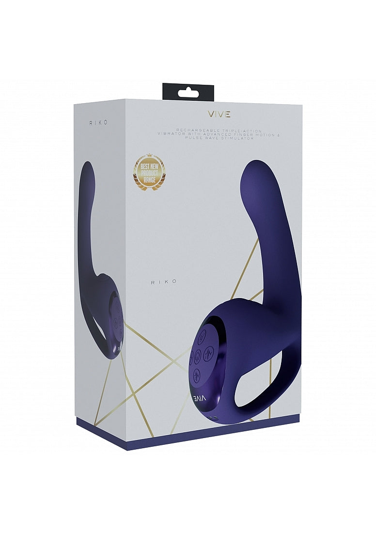 Shots Vive Riko Triple Thumper with Finger Motion G Spot Vibe - G-Spot Vibrators