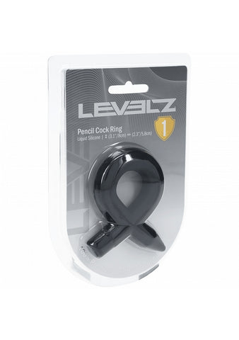 Shots LEVELZ Pencil Liquid Silicone Stretchy Cock Ring - Stretchy Cock Rings
