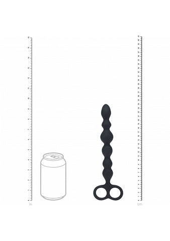 Shots LEVELZ Beaded Silicone Anal Probe with Double Loop - Anal Beads and Balls