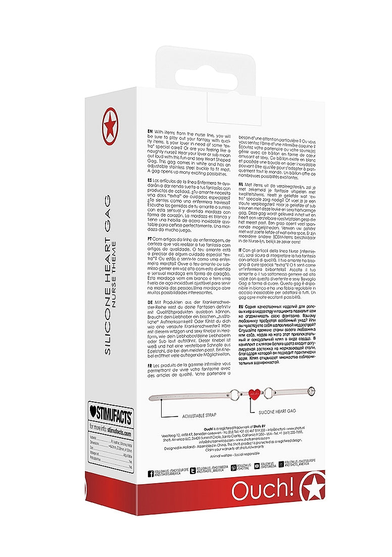 Shots Toys Nurse Theme BDSM Silicone Heart Gag Bondage Gags and Bits